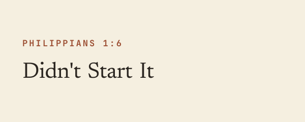 Didn't Start It